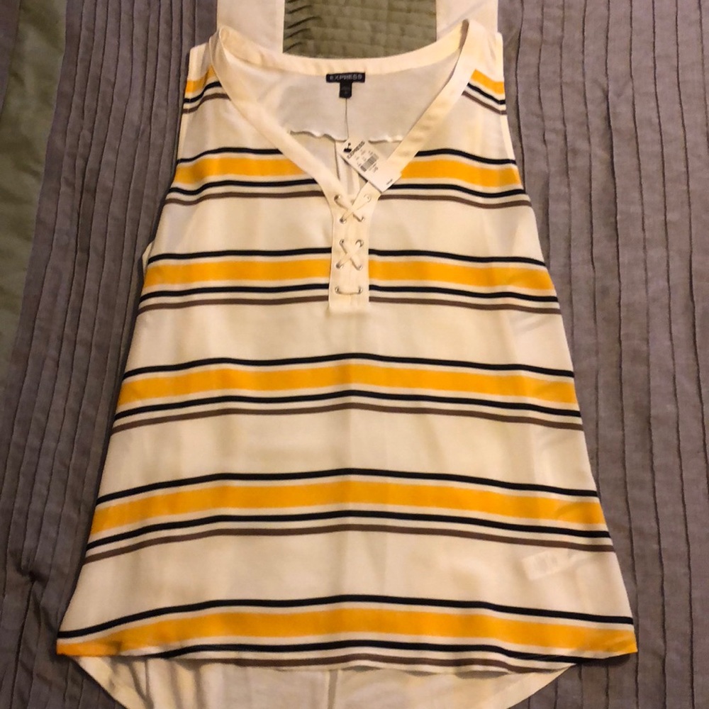 Sleeveless shirt-multicolor